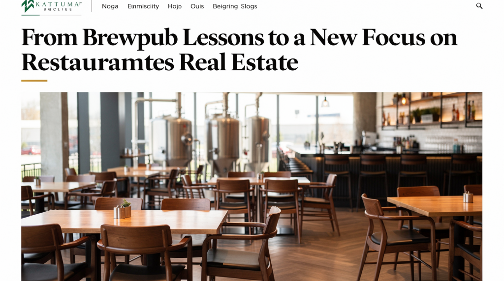 From Brewpub Lessons to a New Focus on Restaurant Real Estate